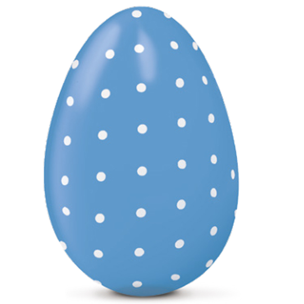 Folha Chumbo Poá 10x9,7cm Azul/Branco - 300 Un