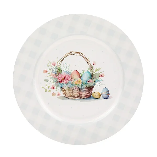 Sousplat Cesta Ovos Azul Claro 33x33cm - 1 Un