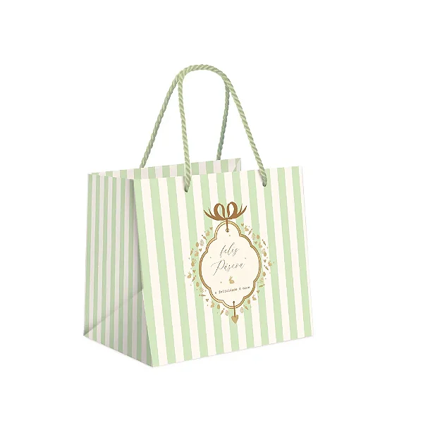 Sacola Premium Para Um Meio Ovo Quinn Verde M 30x26x14cm - 10 Un
