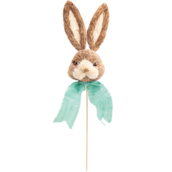 Pick Cabeça Coelho com Laço G 55x14cm Marrom - 1 Un