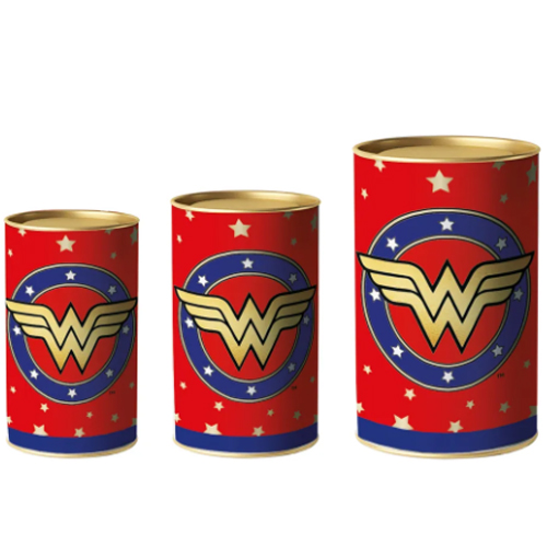 Lata Para Ovo 500g Páscoa Mulher Maravilha 22x12,5cm - 12 Un