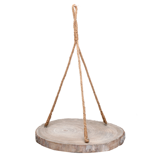 Balança Decorativa de Madeira Cinza Rustic G 45cm - 1 Un