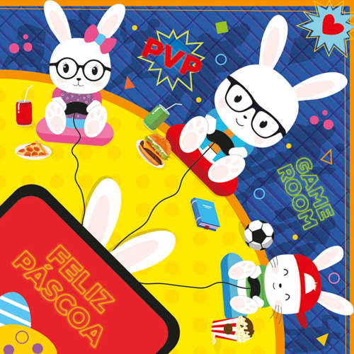 Express Para Ovo Estampado 44x44cm Game - 25 Un
