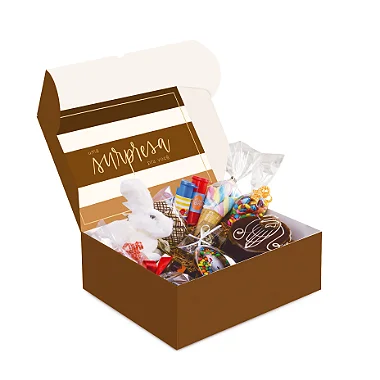 Cesta Na Caixa Tons de Chocolate 33x23x10cm - 10 Un