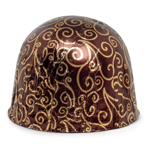 Folha Chumbo Arabesco Marrom 8x7,8cm - 300 Un