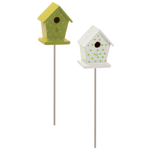 Pick Mini Casinha de Madeira Complementos Verde Claro e Branco - 4 Un