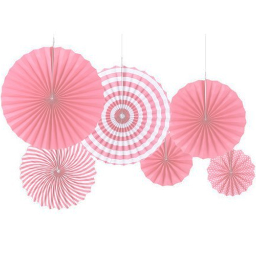 Kit Enfeite de Papel Composê Rosa - 6 Peças