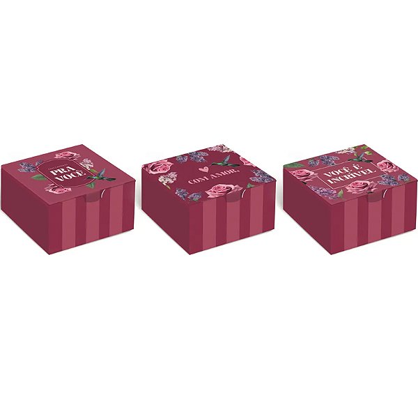 Kit Caixa Diver Para 6 Brigadeiros Brigitte 12x8x3,5cm - 10 Un