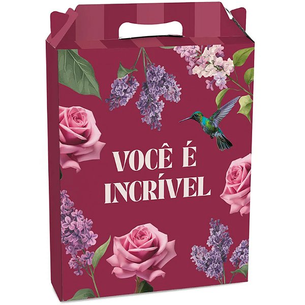 Kit Caixa Maleta Retangular Vertical Brigitte G 21x7,5x26cm - 10 Un