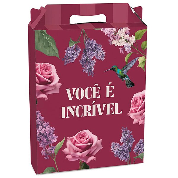 Kit Caixa Maleta Retangular Vertical Brigitte M 18x7,5x21cm - 10 Un