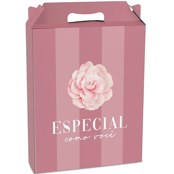 Kit Caixa Maleta Retangular Vertical Camélia G 21x7,5x26cm - 10 Un