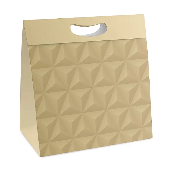 Kit Caixa New Plus M 23x8,5x30cm Relevo Ouro - 10 Un