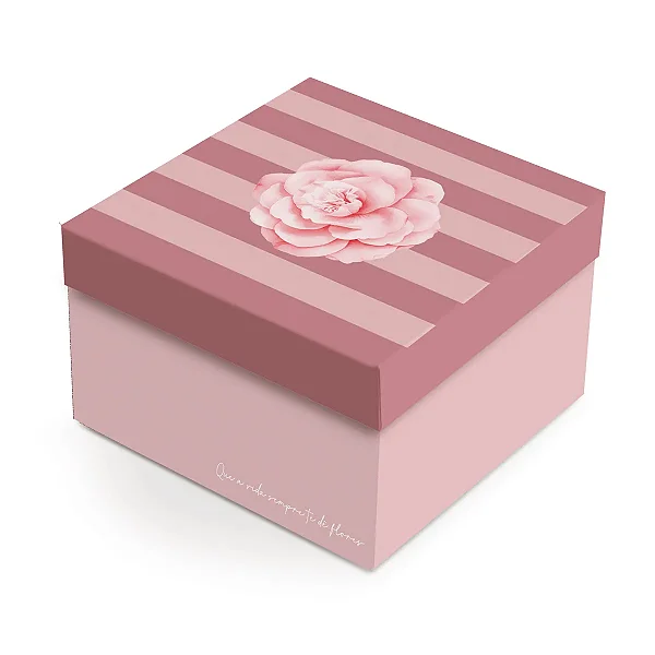 Kit Caixa Quadrada Camélia M 26x26x12cm - 10 Un