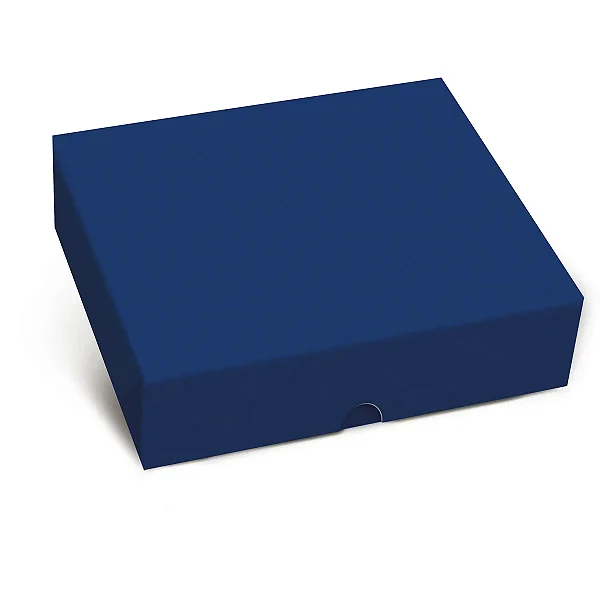 Kit Caixa Retangular Tampa Fundo New Cobalto Azul P 17x13,5x4,5cm - 10 Un