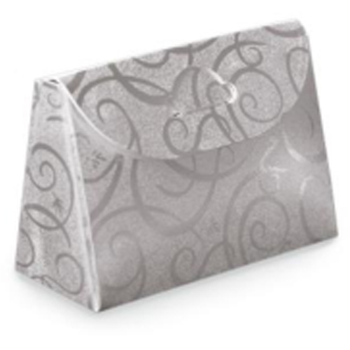 Kit Mini Caixa Bag Glamour Prata G 9x4x6,5cm - 100 Un