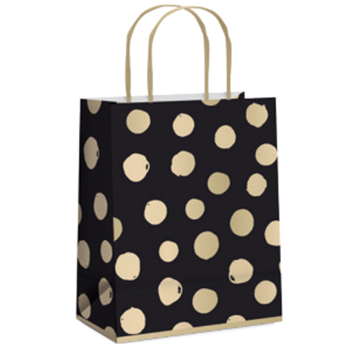 Kit Sacola de Papel Big Ball G 32x26,5x13cm Preto - 10 Un