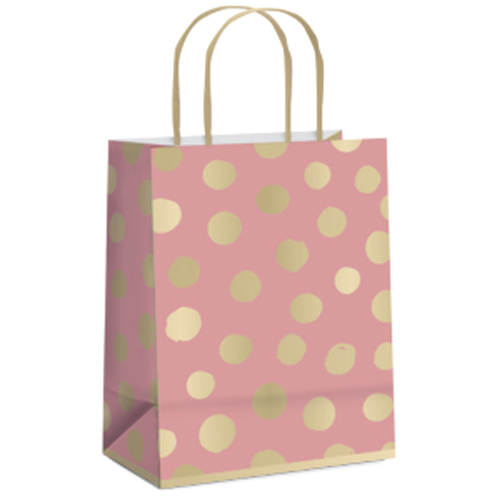 Kit Sacola de Papel Big Ball P 21,5x15x8cm Rosa Queimado - 10 Un