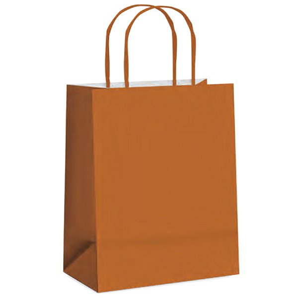 Kit Sacola de Papel Caramelo G 32x26,5x13cm - 10 Un