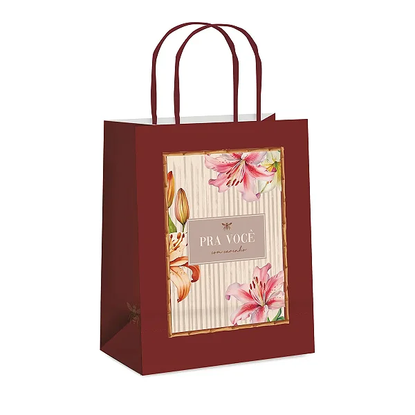 Kit Sacola de Papel Luiza P 21,5x15x8cm - 10 Un