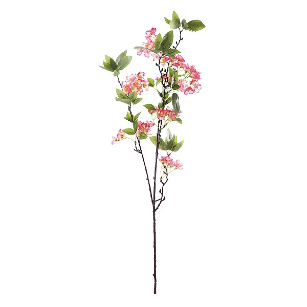 Flores Decorativas Permanentes - Flor de Cerejeira X72 95cm Rosa - 6 Hastes