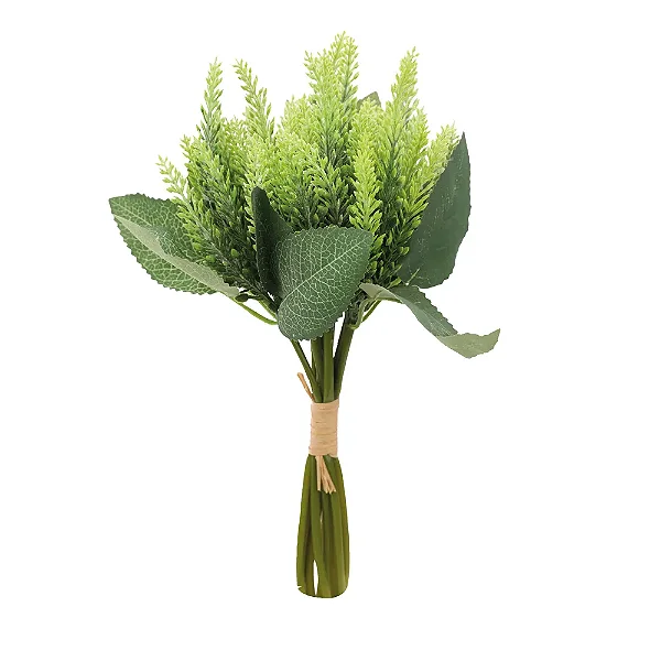 Galhos Decorativos Permanentes - Galho Curto Lavanda Verde 30cm - 4 Galhos