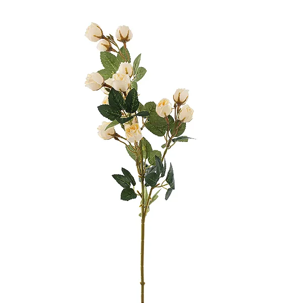 Haste de Rosas X15 70cm Amarelo - 6 Hastes