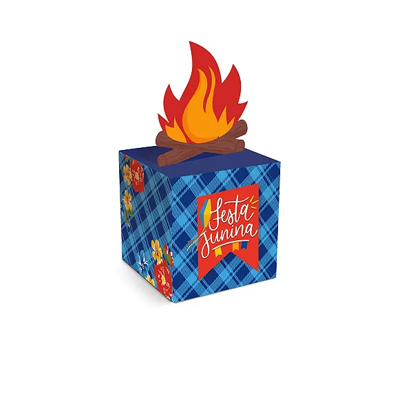 Caixa Pop Up Arraiá Bão Demais P 7x7x7cm - 10 Un