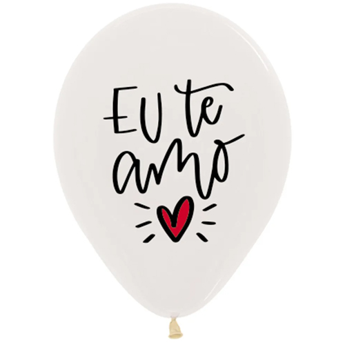 Balão de Látex Imperial 2 LD Cristal Eu Te Amo R12 - 50 Un