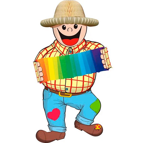 Enfeite Sanfoneiro em Papel para Festa Junina 55cm - 1 Un