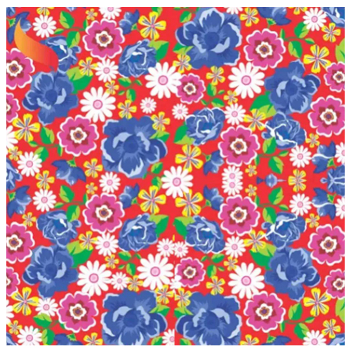 TNT Para Decoração de Festa Junina - Chita Vermelha - 1 Metro