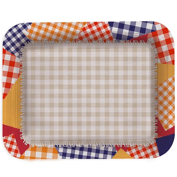 Bandeja Laminada Xadrez Junino R5 - 1 Un