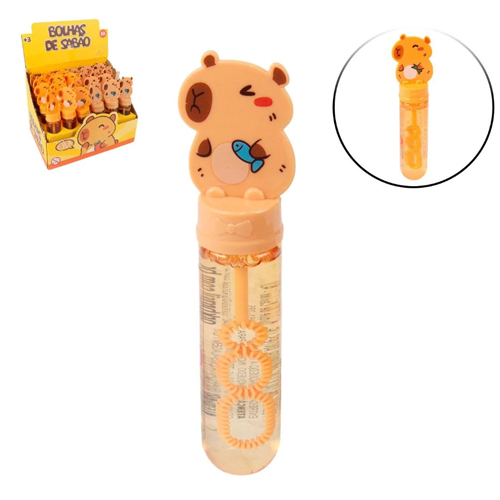 Lembrancinha Infantil - Bolha de Sabão Bastão Capivara Sortidos 14cm - 1 Un