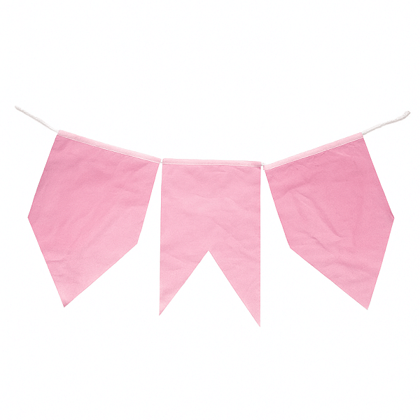 Bandeirinhas Junina de Papel Seda Rosa Bandeirola 10 Metros - 1 Un