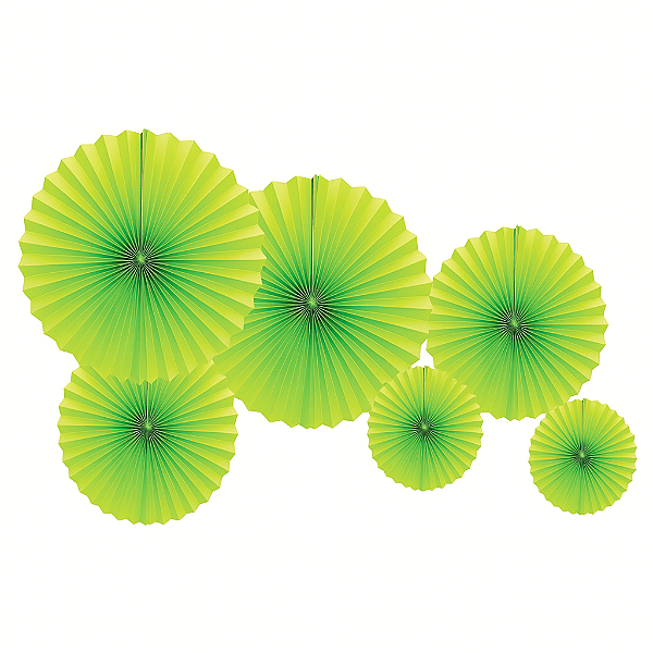 Kit Enfeite de Papel Composê Color Verde Claro - 6 Peças