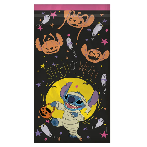 Saco Para Lembrancinha Stitch Halloween 13x22+3cm Aba - 25 Un