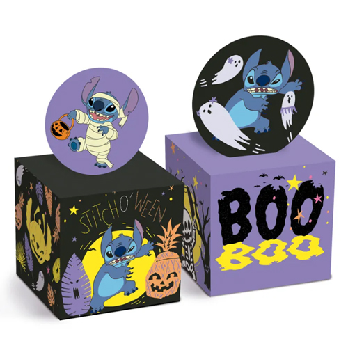 Caixa Pop Up Composê Stitch Halloween 9x9x11cm - 10 Un