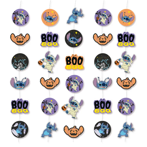 Cortina Decorativa Stitch Halloween 1,97x2,25 Metros - 6 Un