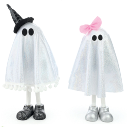 Bonecos Fantasmas Bella e Olavo com Perna Rígida 29cm - 1 Un