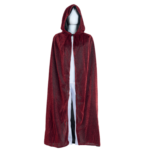 Capa Adulto com Capuz Lurex Vermelho 1,20 Metros - 1 Un
