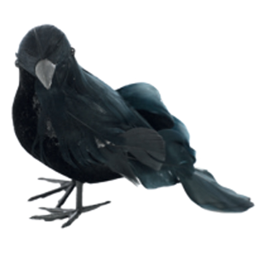 Corvo Decorativo Gralha Preta P 10cm - 1 Un
