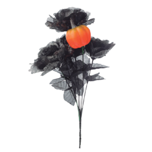 Flor Haste Negra com Abóbora 34cm - 1 Un
