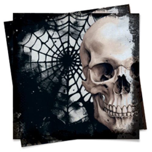 Guardanapos de Papel Crânio Welcome Halloween 24,5x24,5cm - 20 Un