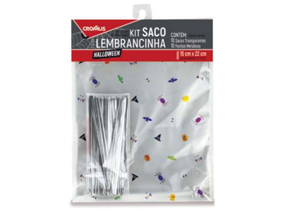 Kit Auto Serviço com Clip Strip Boo Halloween 15x22cm - 10 Un