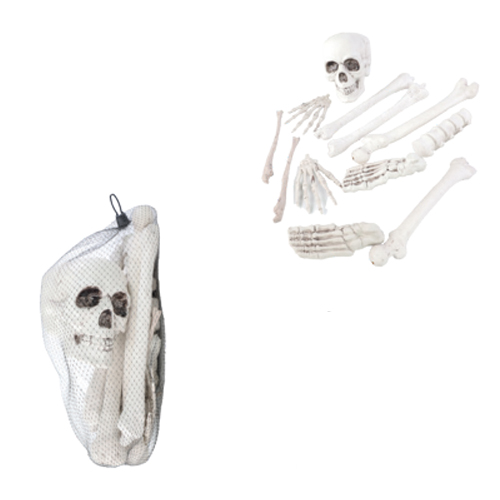 Kit Esqueleto Astolfo Decoração Halloween 24cm - 12 Peças