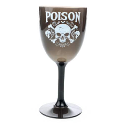 Taça Caveira Poison Fumê 19cm - 1 Un