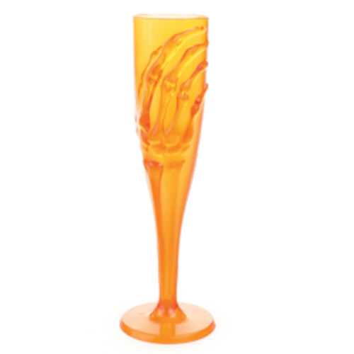 Taça Mão Esqueleto Laranja 20cm - 1 Un