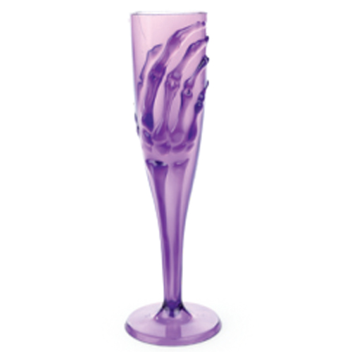 Taça Mão Esqueleto Roxo 20cm - 1 Un