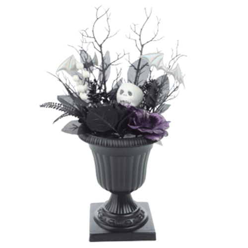 Vaso de Flor Funebre Decoração Halloween 40cm - 1 Un