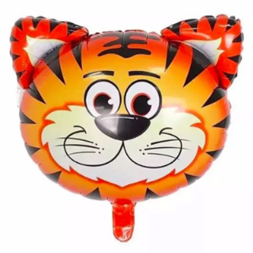 Balão Metalizado com Canudo Tigre - 1 Un
