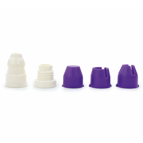 Adaptador Bico de Confeitar com Tampa Plástico - Kit com 5 Un - Cromus Allonsy